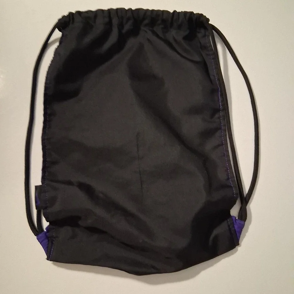 Nike purple & black drawstring backpack unisex outdoors hiking lightweight